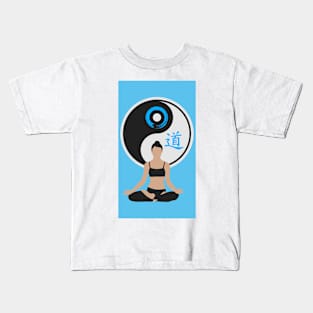 Yoga Lover Yoga Pose Ying Yang Kids T-Shirt